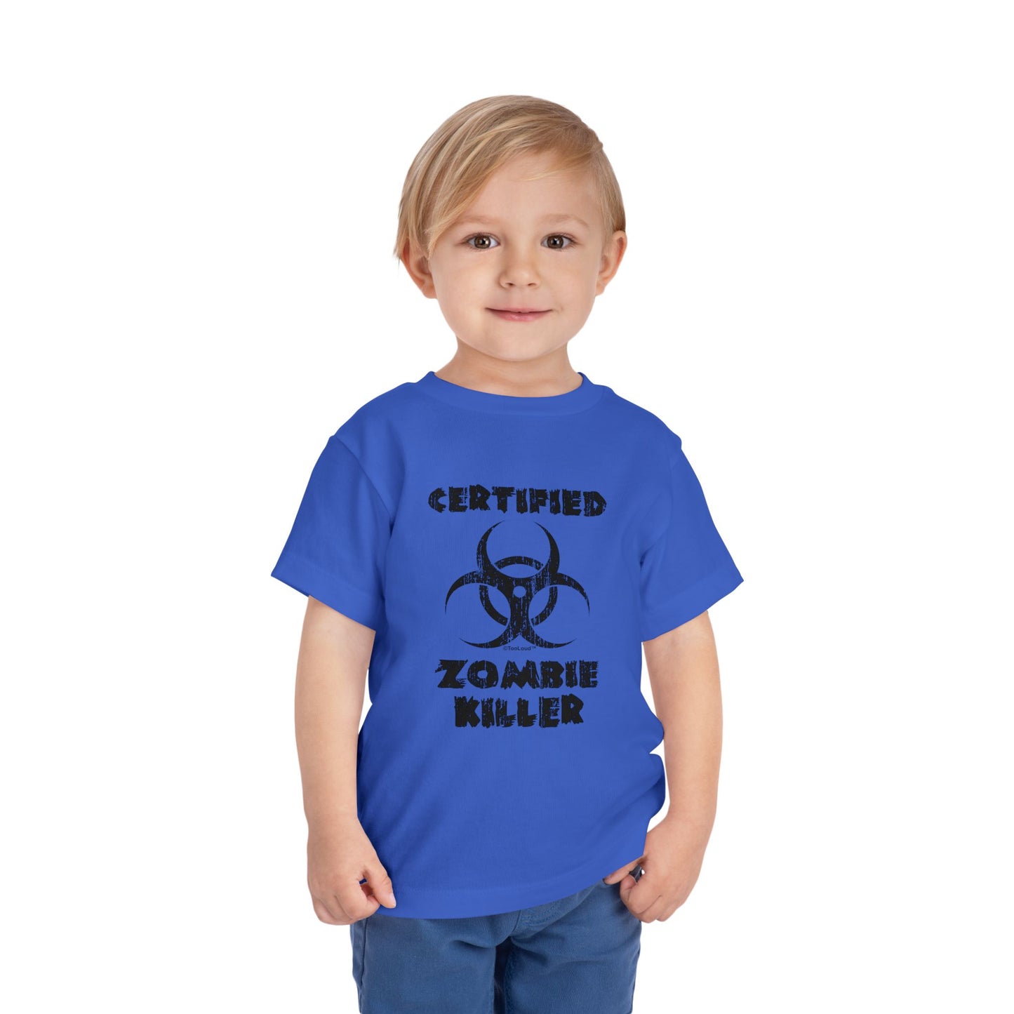 Certified Zombie Killer - Biohazard Toddler T-Shirt by TOOLOUD