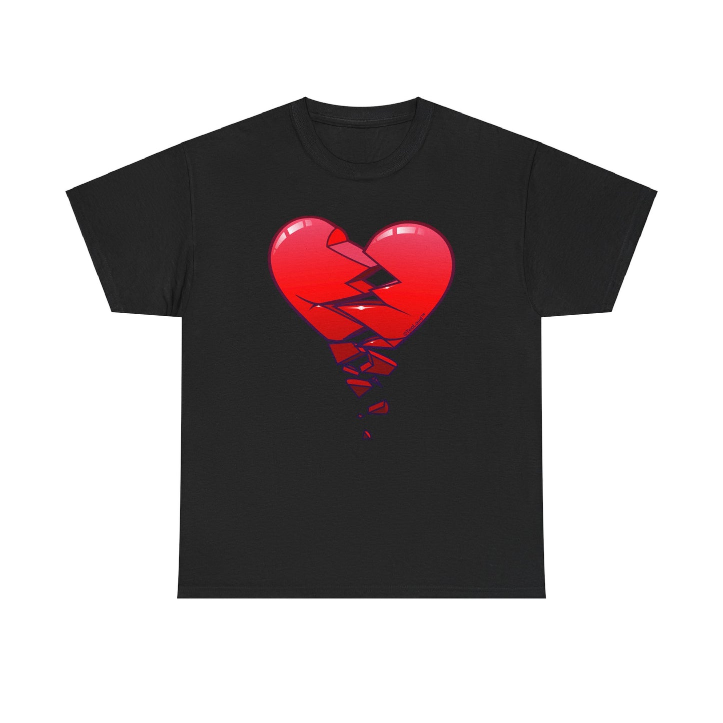 Crumbling Broken Heart Adult Unisex T-Shirt Tee
