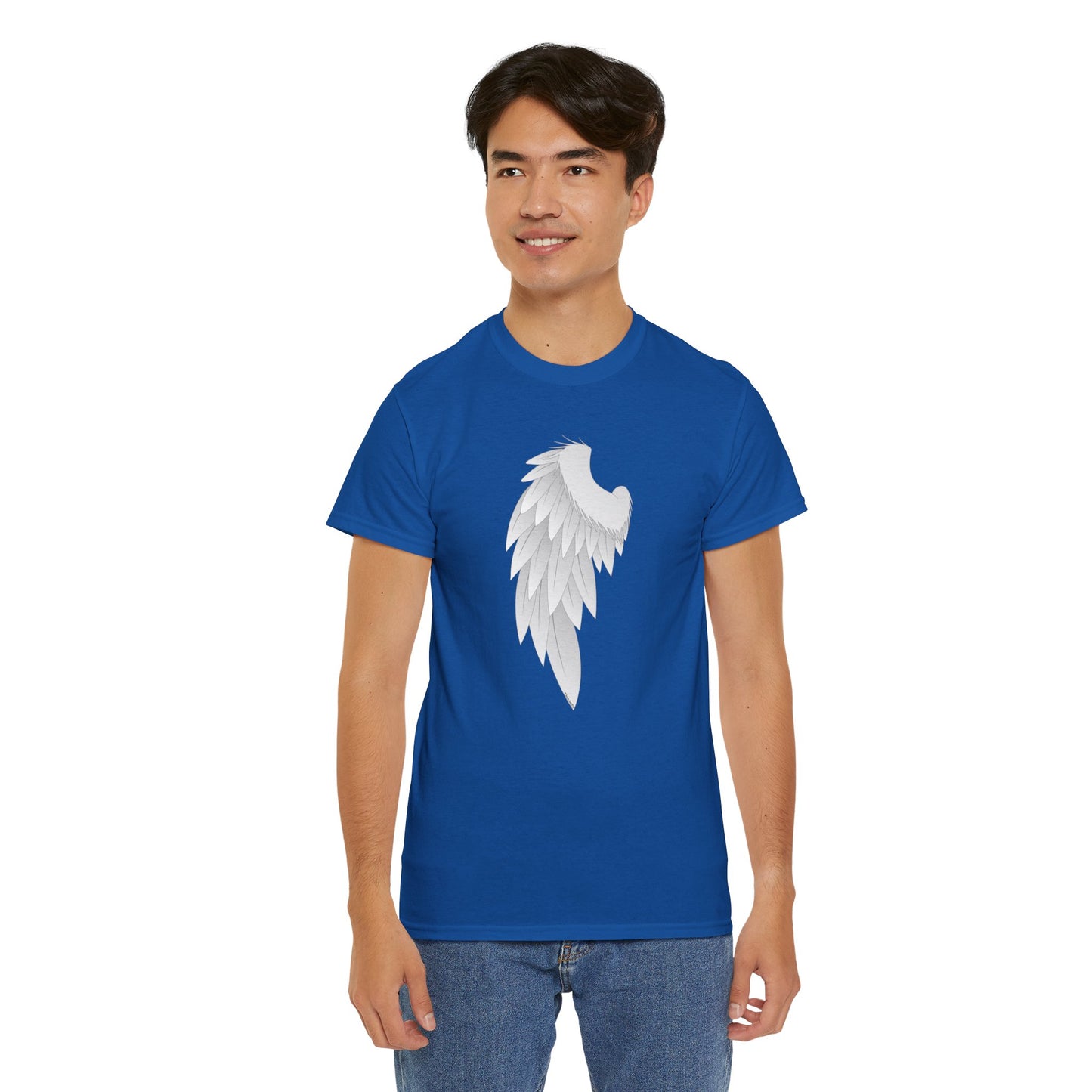 Single Left Angel Wing Design - Adults Dark T-Shirt by TOOLOUD