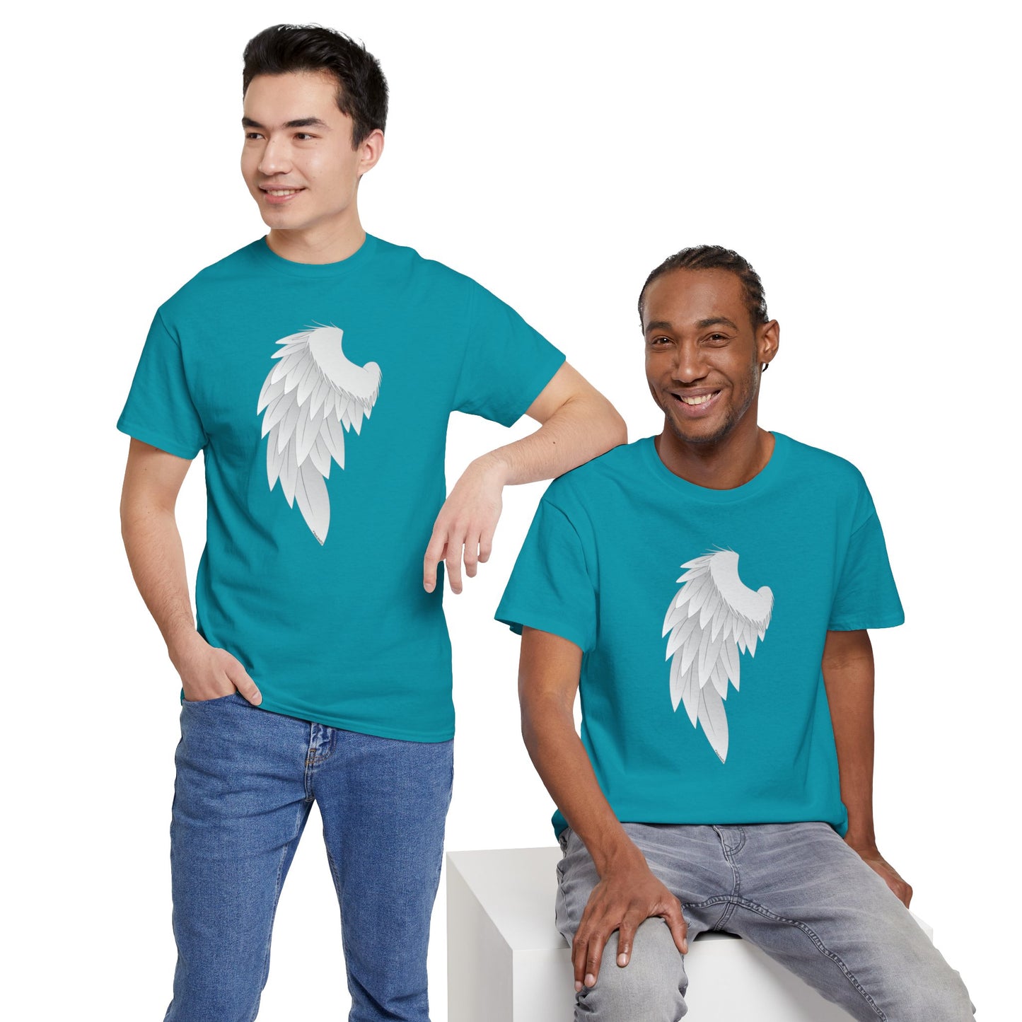 Single Left Angel Wing Design - Adults Dark T-Shirt by TOOLOUD