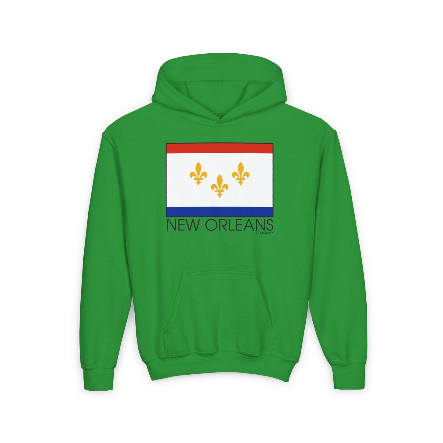 TooLoud New Orleans Louisiana Flag Text Youth Children's Hoodie