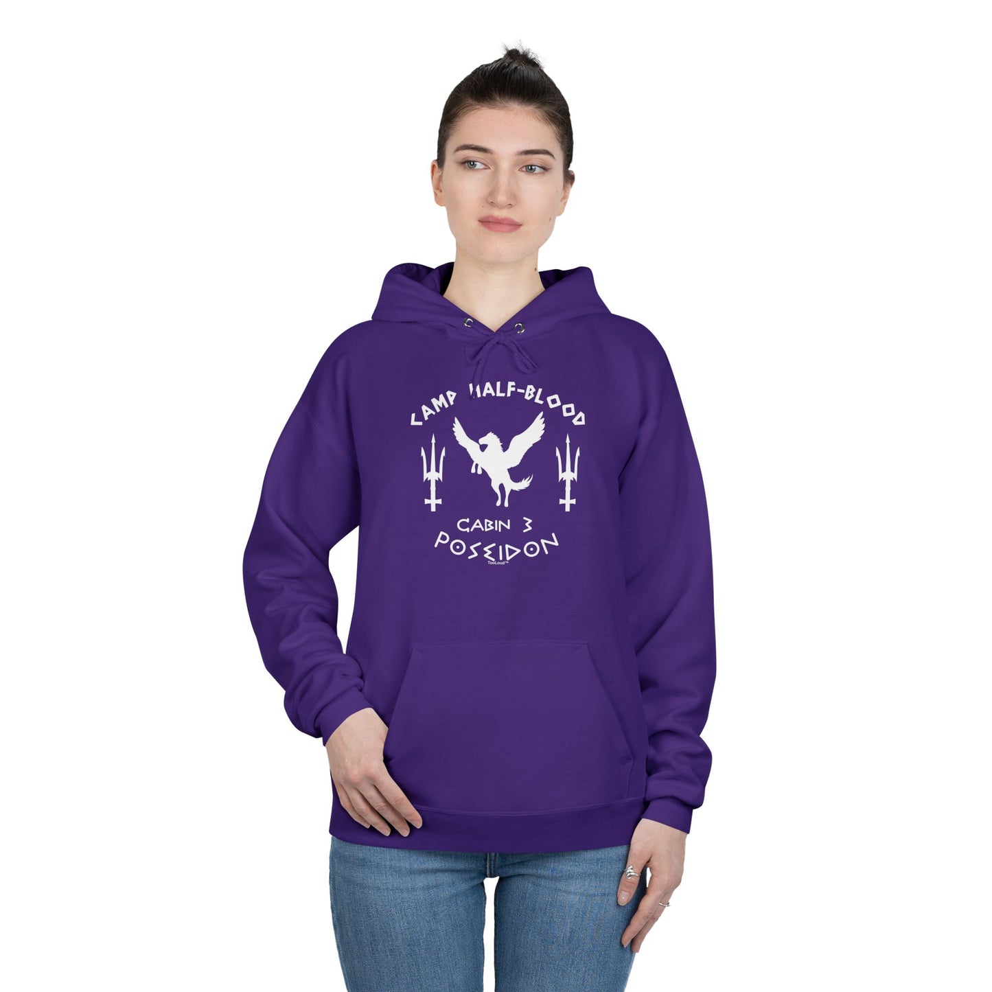 Cabin 3 Poseidon Camp Half Blood Dark Adult Hoodie Sweatshirt by TOOLOUD