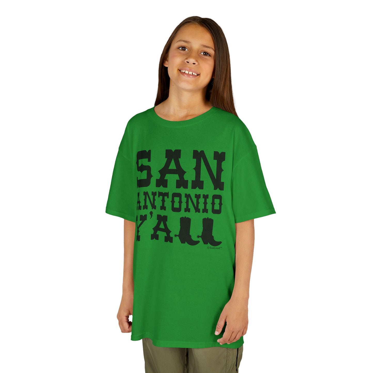 San Antonio Y’all – Boots – Texas Pride Children’s T-Shirt by TOOLOUD