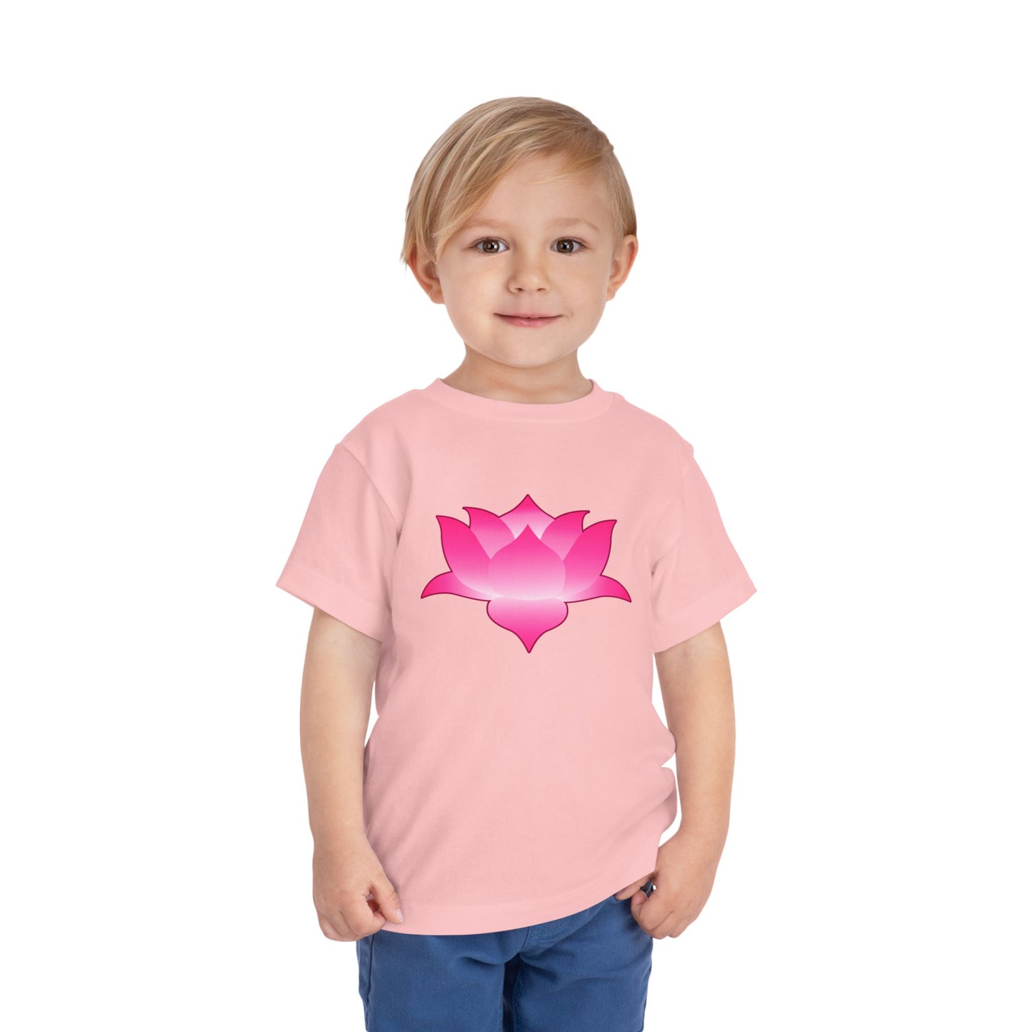 Lotus Flower Design Gradient Toddler T-Shirt by TOOLOUD