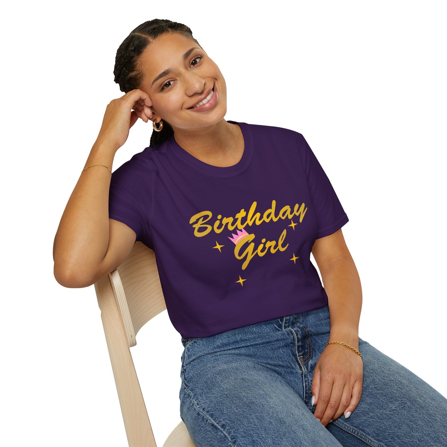 Birthday Girl Text Adult Dark T-Shirt by TOOLOUD