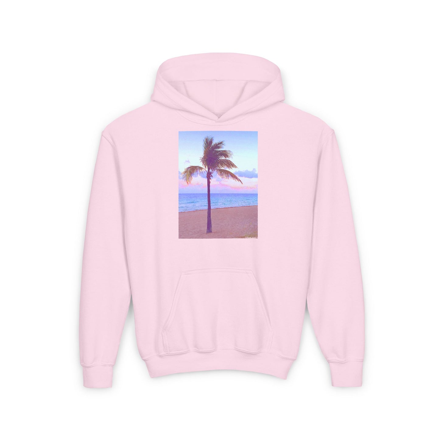 TooLoud Palm Tree Beach Filter Youth Children's Hoodie
