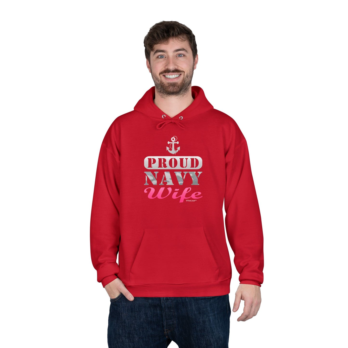 TOOLOUD Proud Navy Wife Dark Unisex Hoodie Sweatshirt