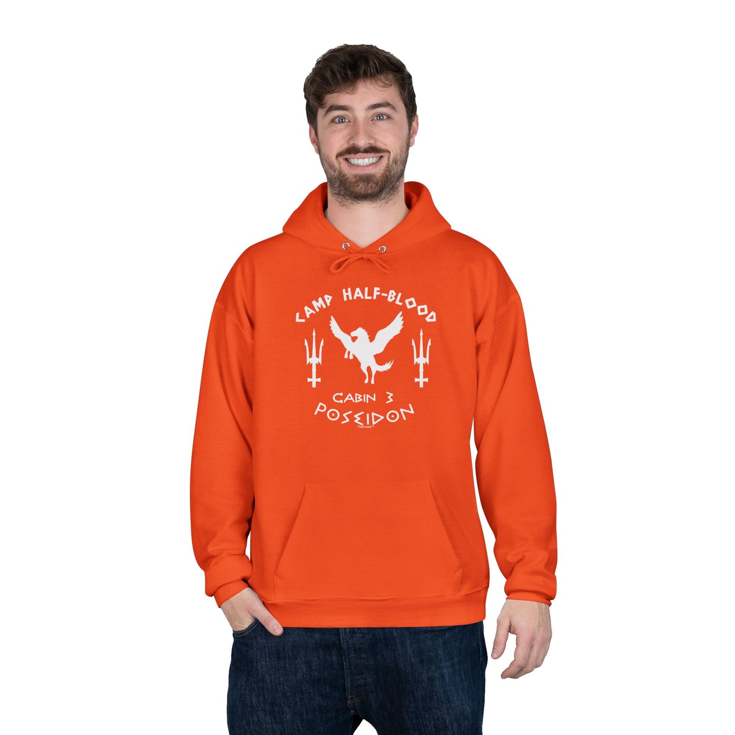 Cabin 3 Poseidon Camp Half Blood Dark Adult Hoodie Sweatshirt by TOOLOUD