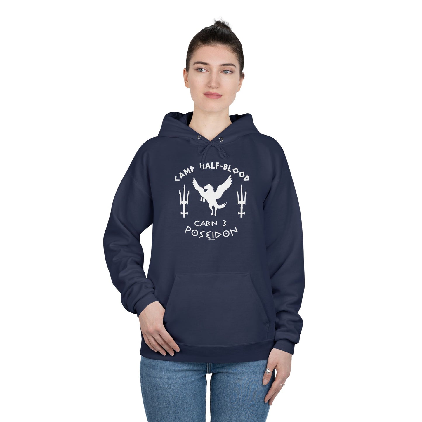 Cabin 3 Poseidon Camp Half Blood Dark Adult Hoodie Sweatshirt by TOOLOUD