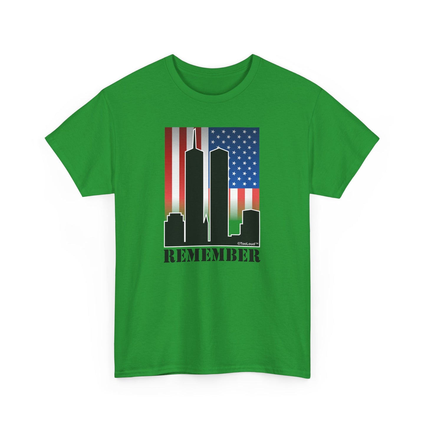 Twin Towers Remember Adult Commemorative T-Shirt "Tribute Collection" by TOOLOUD