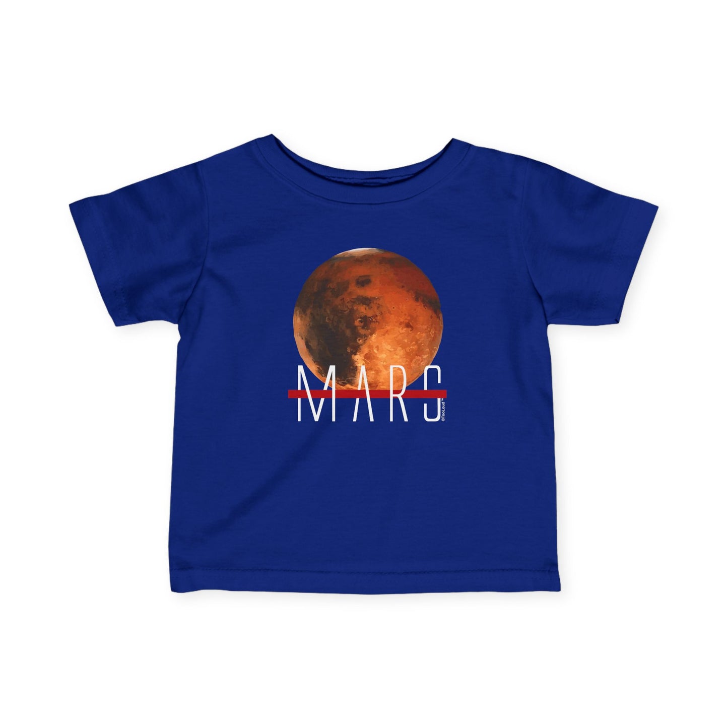 Planet Mars Text Infant Dark T-Shirt by TOOLOUD