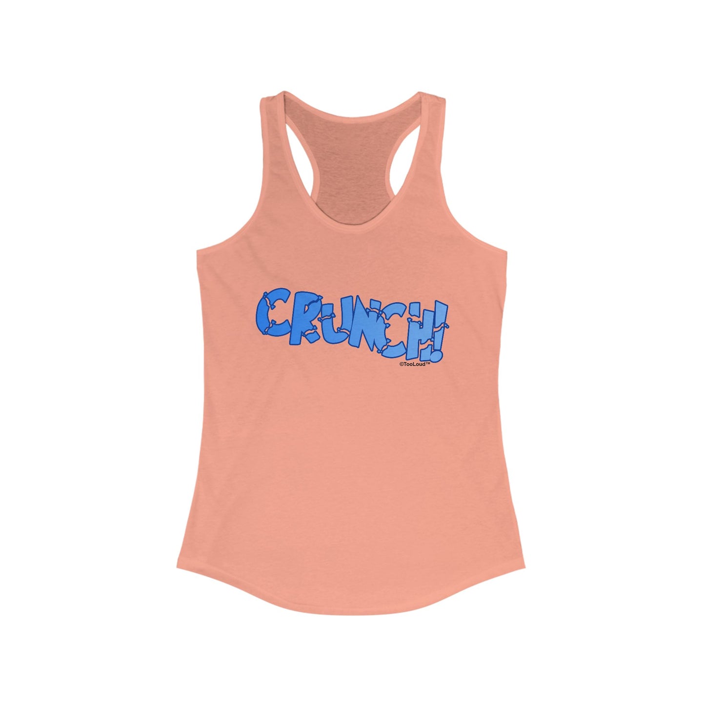 Onomatopoeia Crunch Women's Racerback Tank Top by TOOLOUD