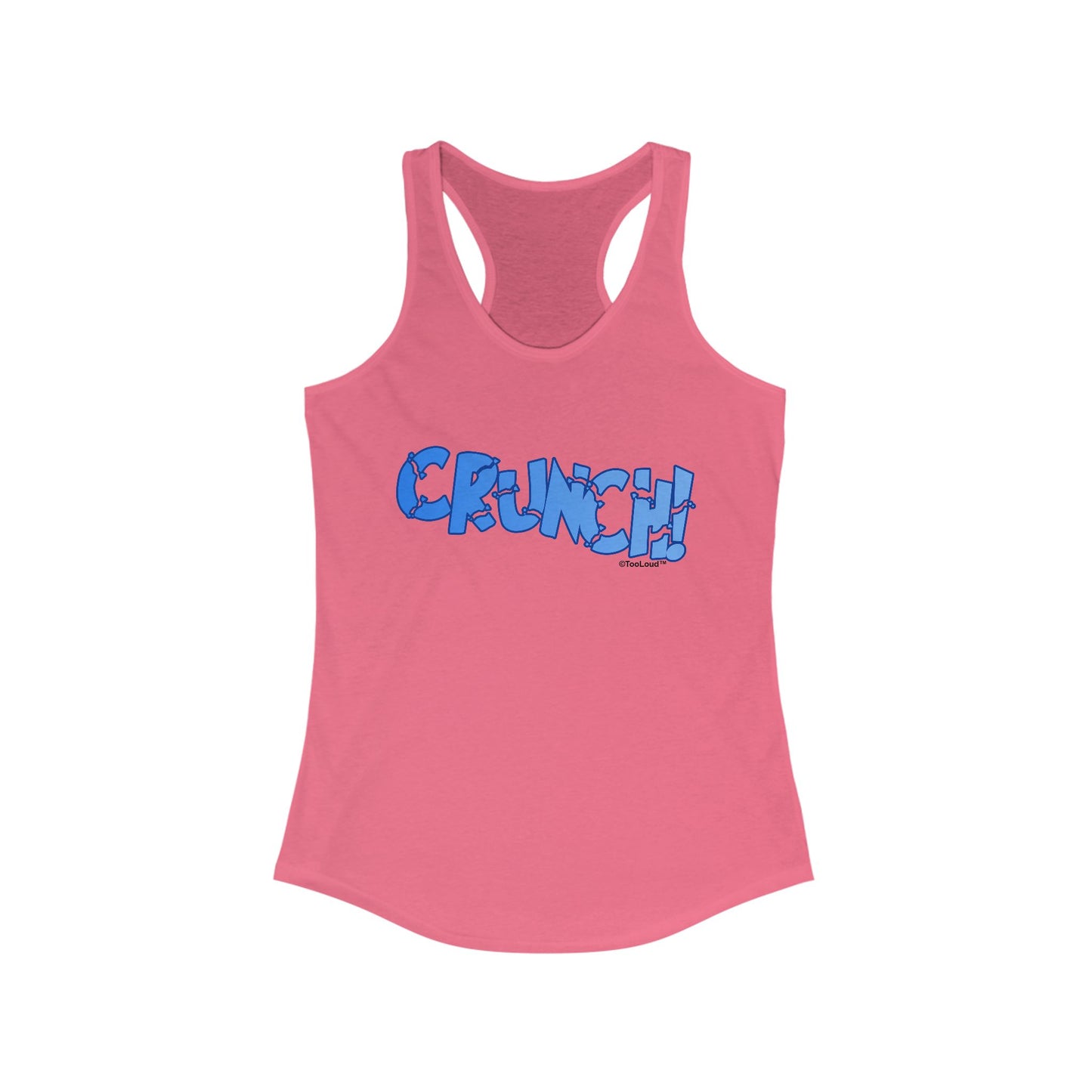 Onomatopoeia Crunch Women's Racerback Tank Top by TOOLOUD