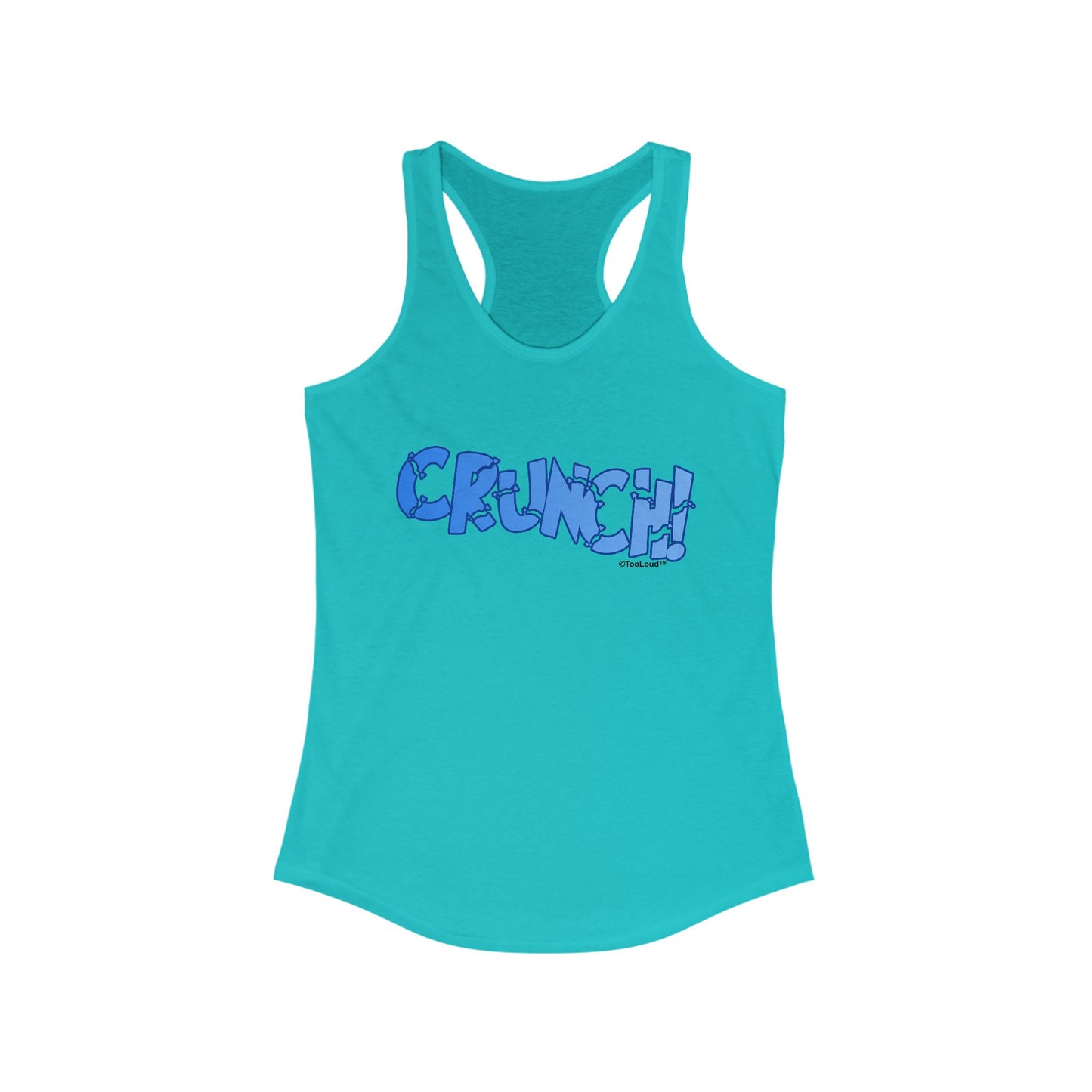 Onomatopoeia Crunch Women's Racerback Tank Top by TOOLOUD