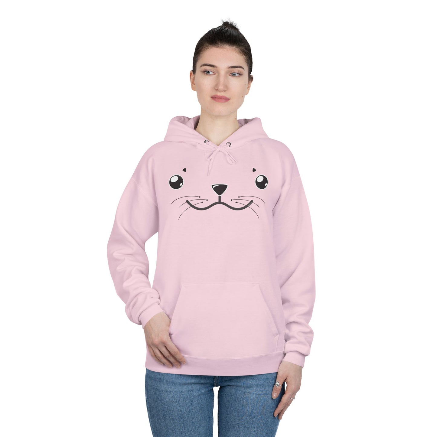 Kyu-T Face - Sealie the Cute Seal Unisex Hoodie Sweatshirt by TOOLOUD