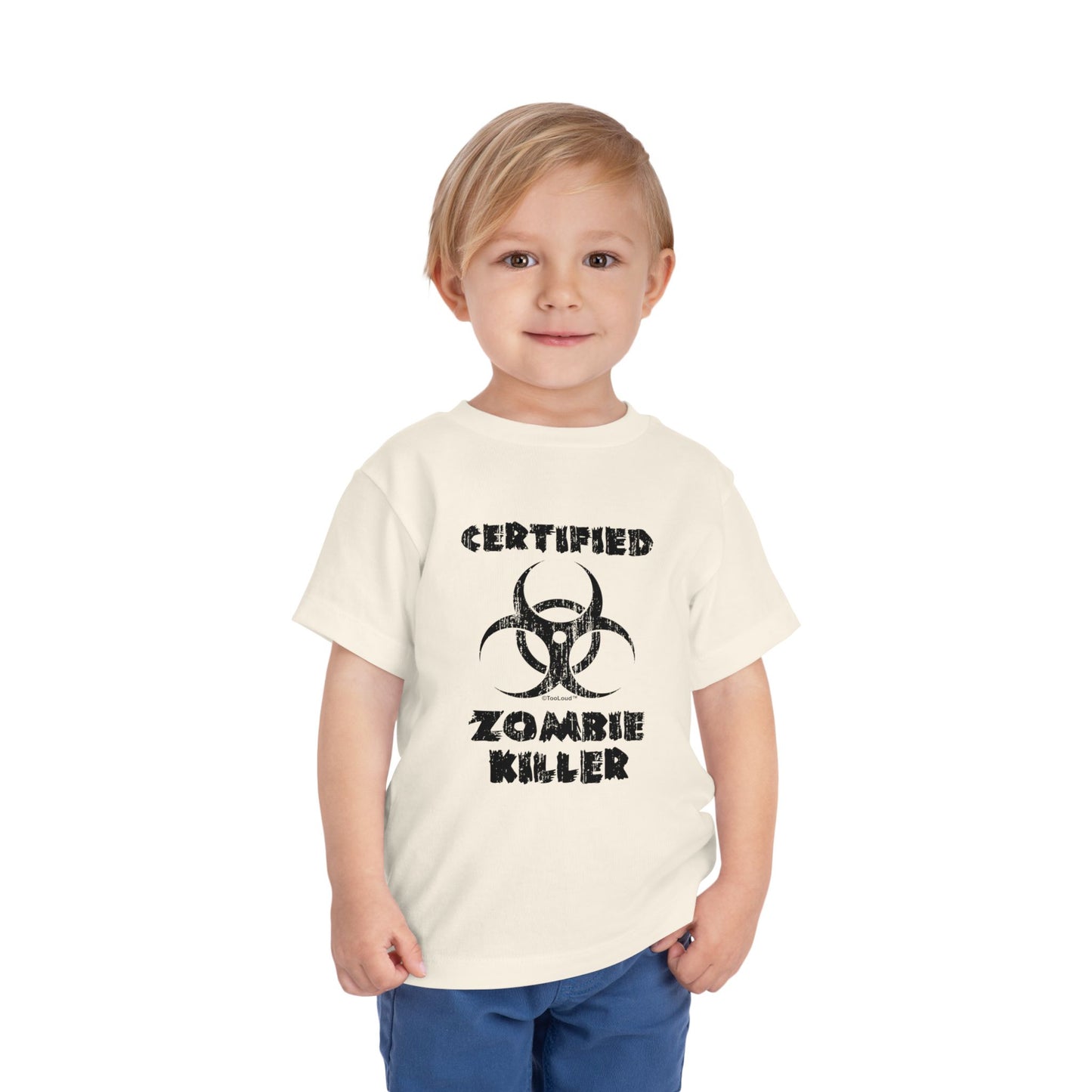 Certified Zombie Killer - Biohazard Toddler T-Shirt by TOOLOUD