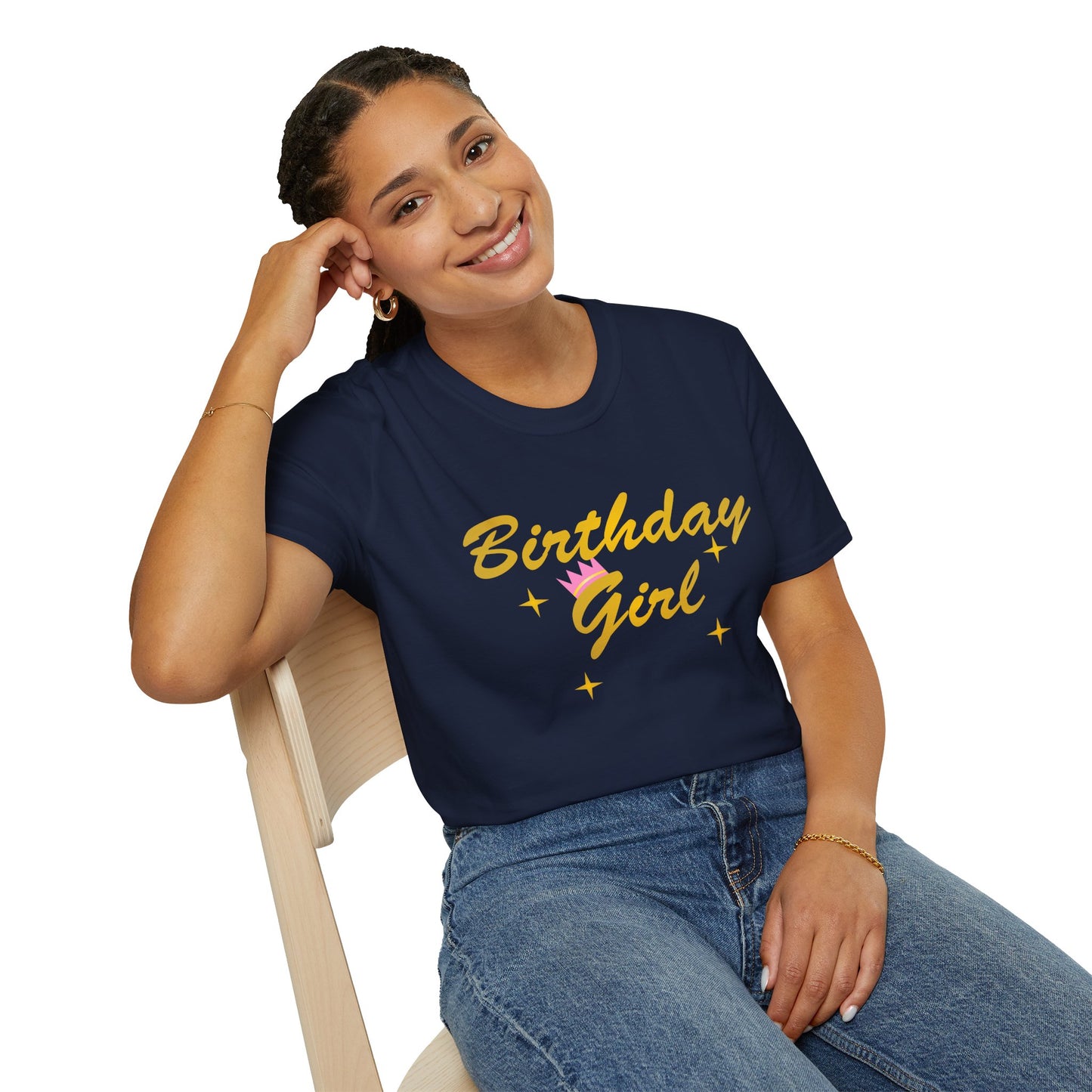 Birthday Girl Text Adult Dark T-Shirt by TOOLOUD