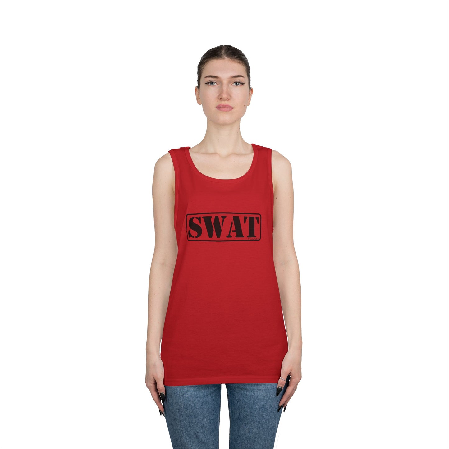 TOOLOUD SWAT Team Logo - Text #2 Unisex Tank Top Heavy Cotton