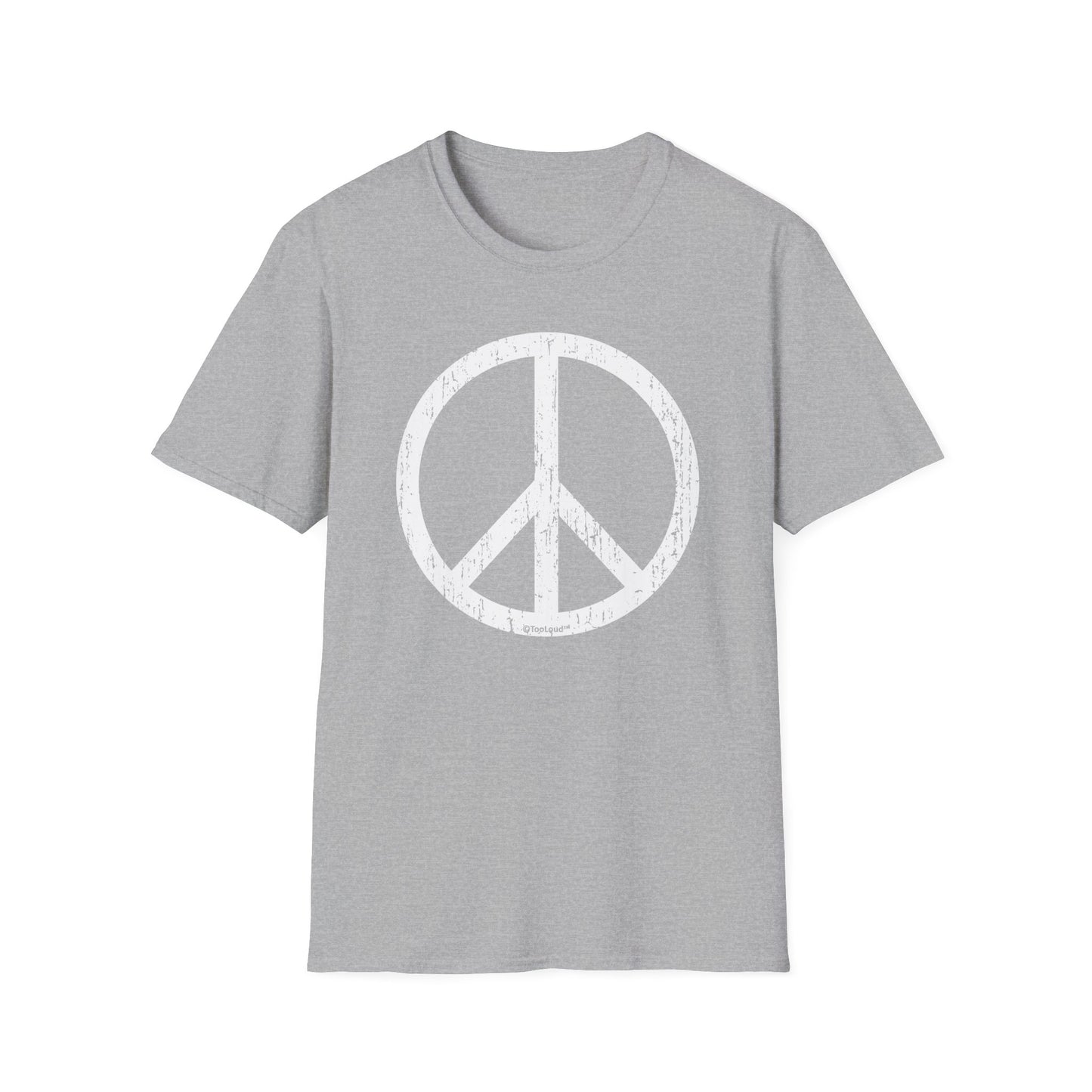 Peace Sign Symbol - Distressed Adult Dark T-Shirt by TOOLOUD
