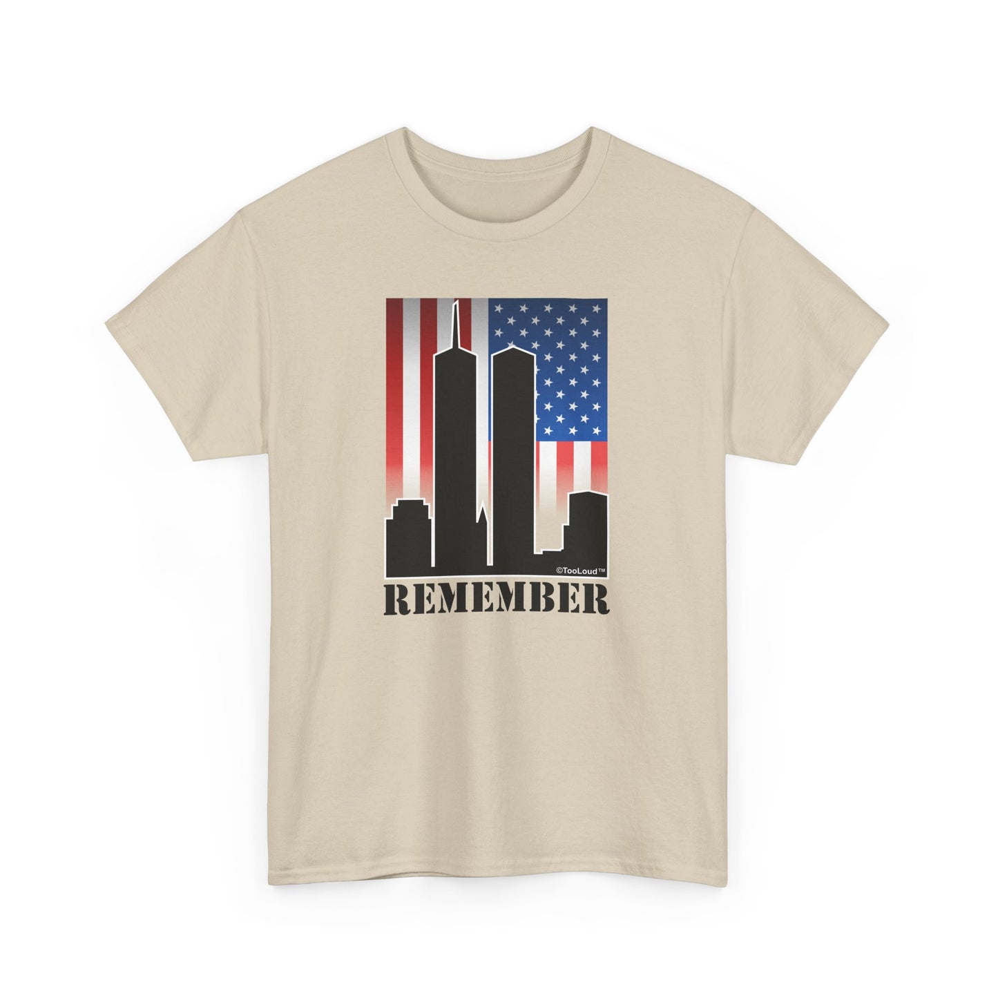 Twin Towers Remember Adult Commemorative T-Shirt "Tribute Collection" by TOOLOUD