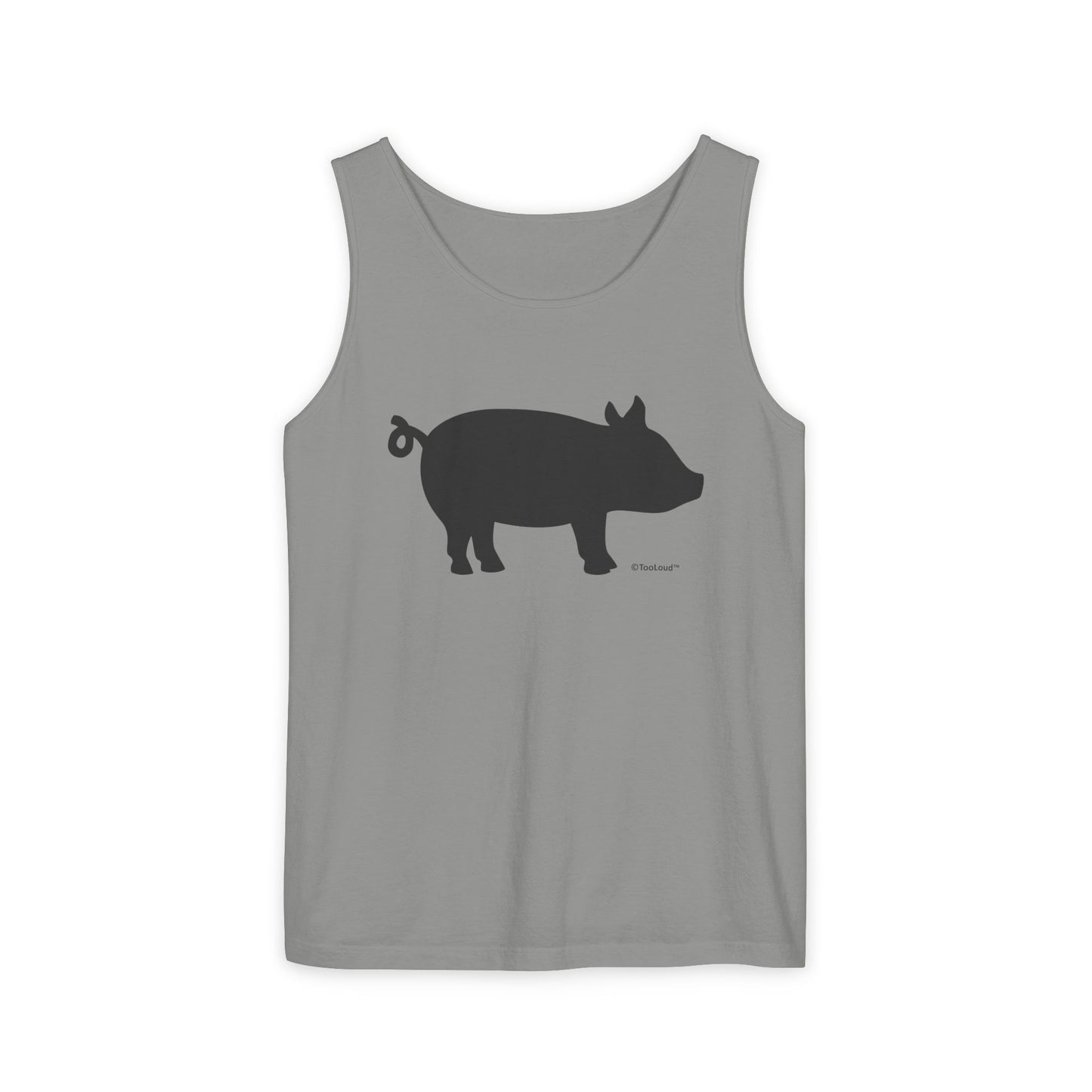 Pig Silhouette Cute Design Adult Loose Tank Top by TOOLOUD