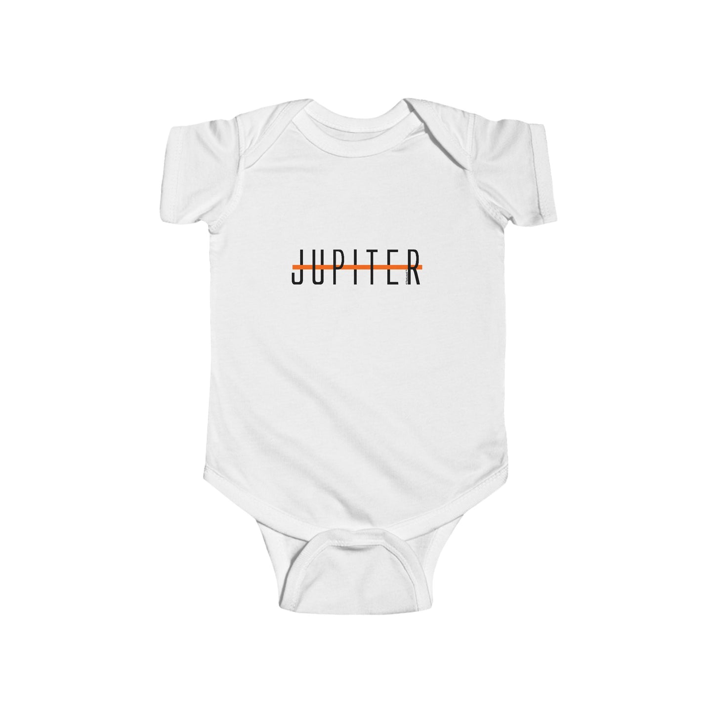 TooLoud Planet Jupiter Text Only Baby Romper Bodysuit Infant Fine Jersey
