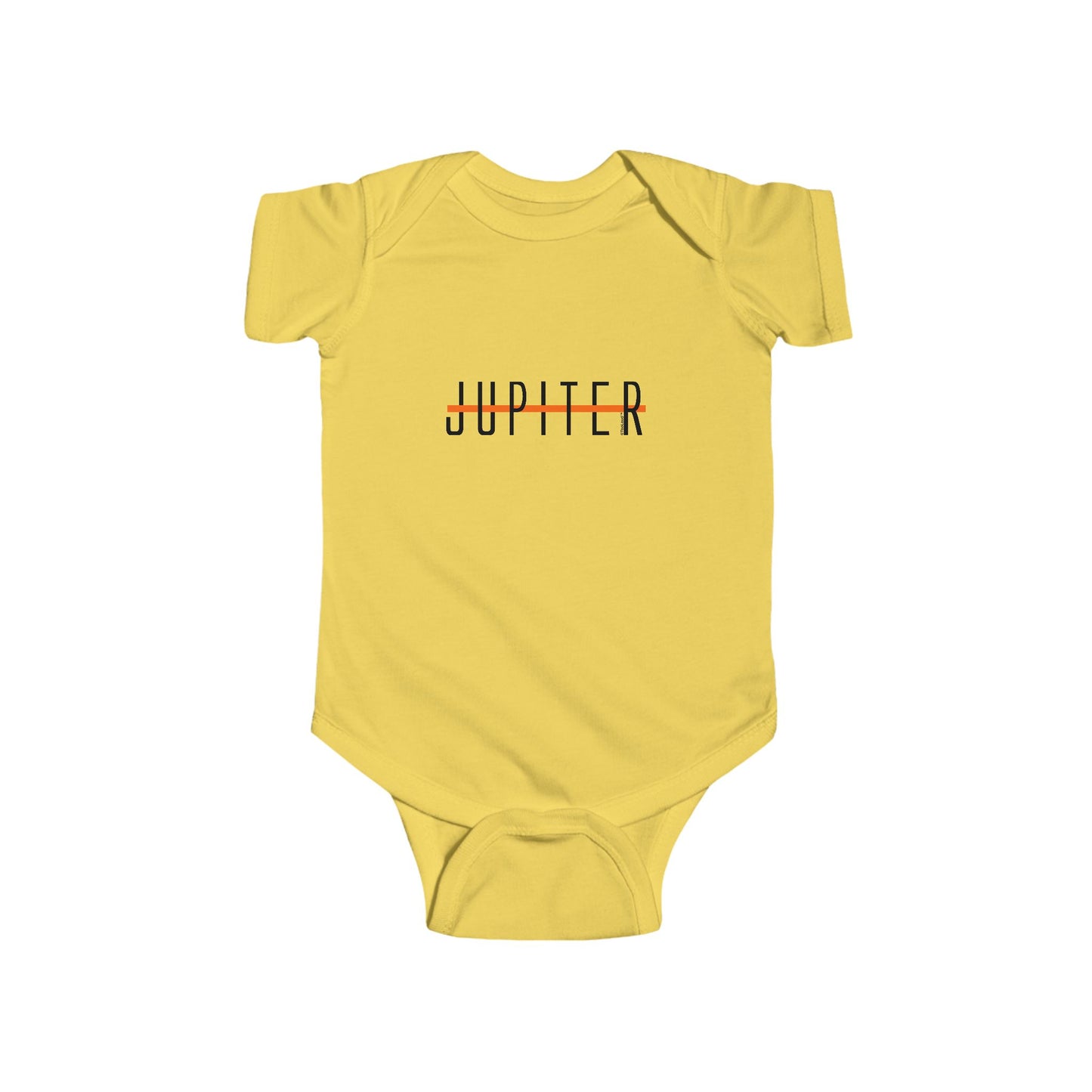 TooLoud Planet Jupiter Text Only Baby Romper Bodysuit Infant Fine Jersey