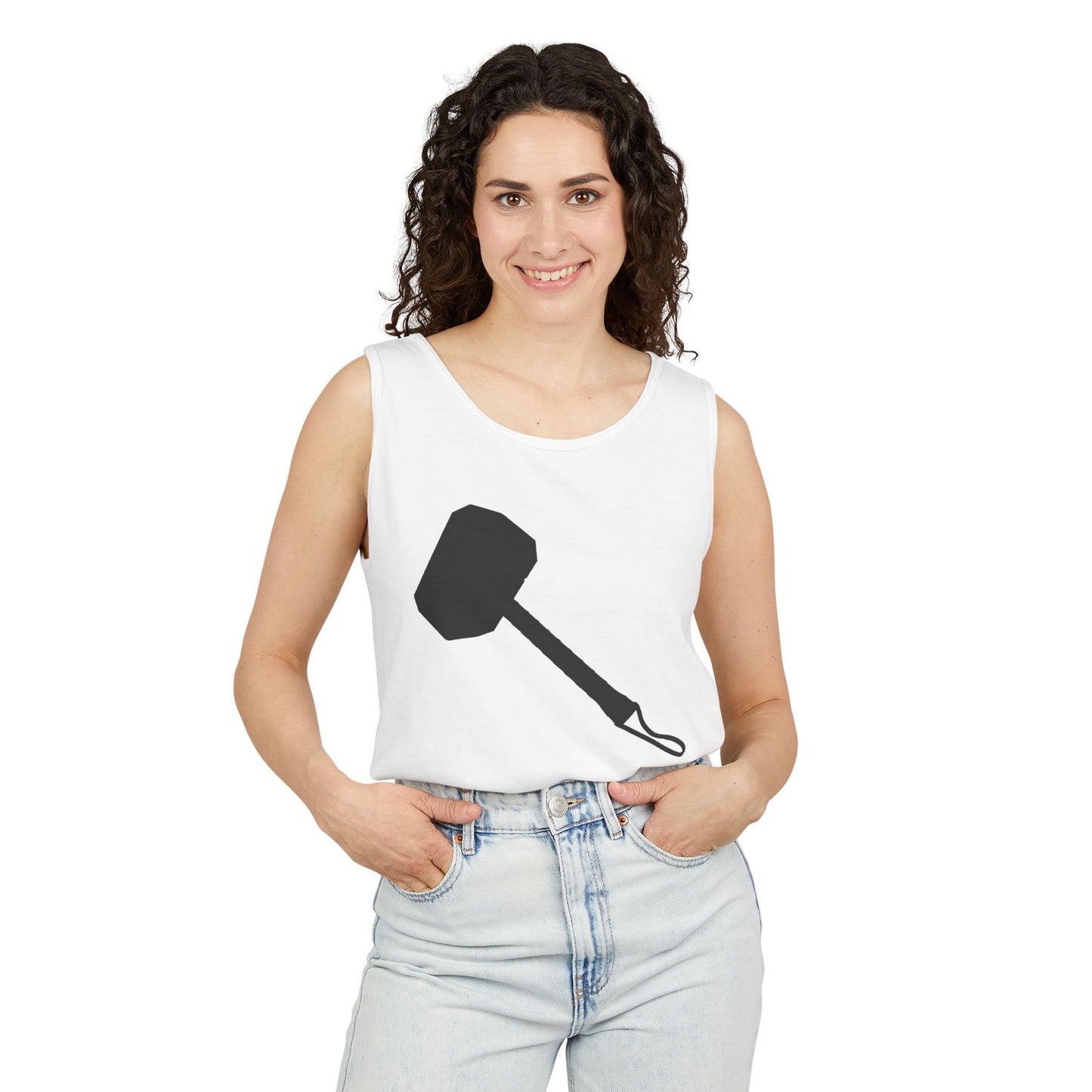 Thors Hammer Nordic Runes Lucky Odin Mjolnir Valhalla Loose Tank Top