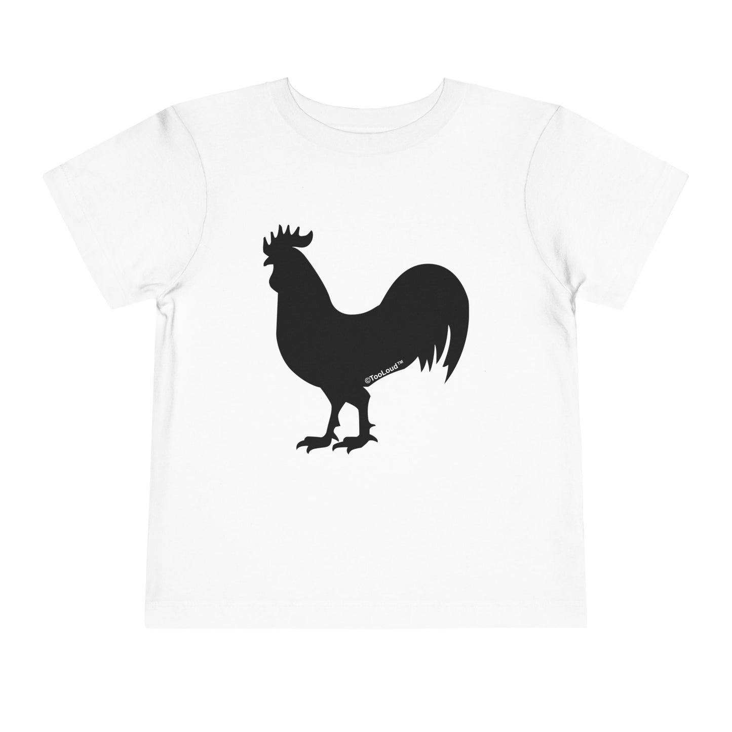 Rooster Silhouette Design Toddler T-Shirt by TOOLOUD