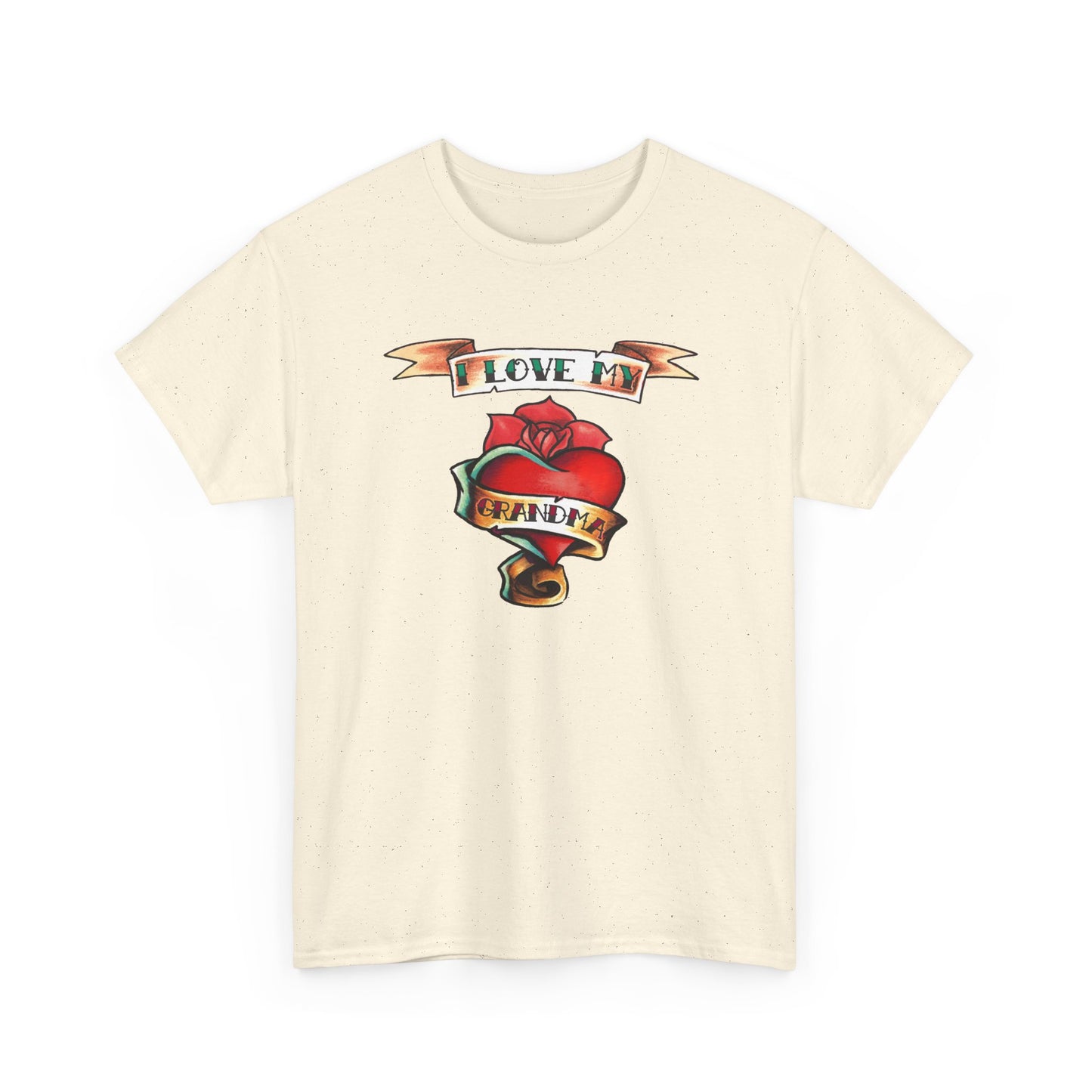 Heart Tattoo I Love My Grandma Adult T-Shirt by TOOLOUD