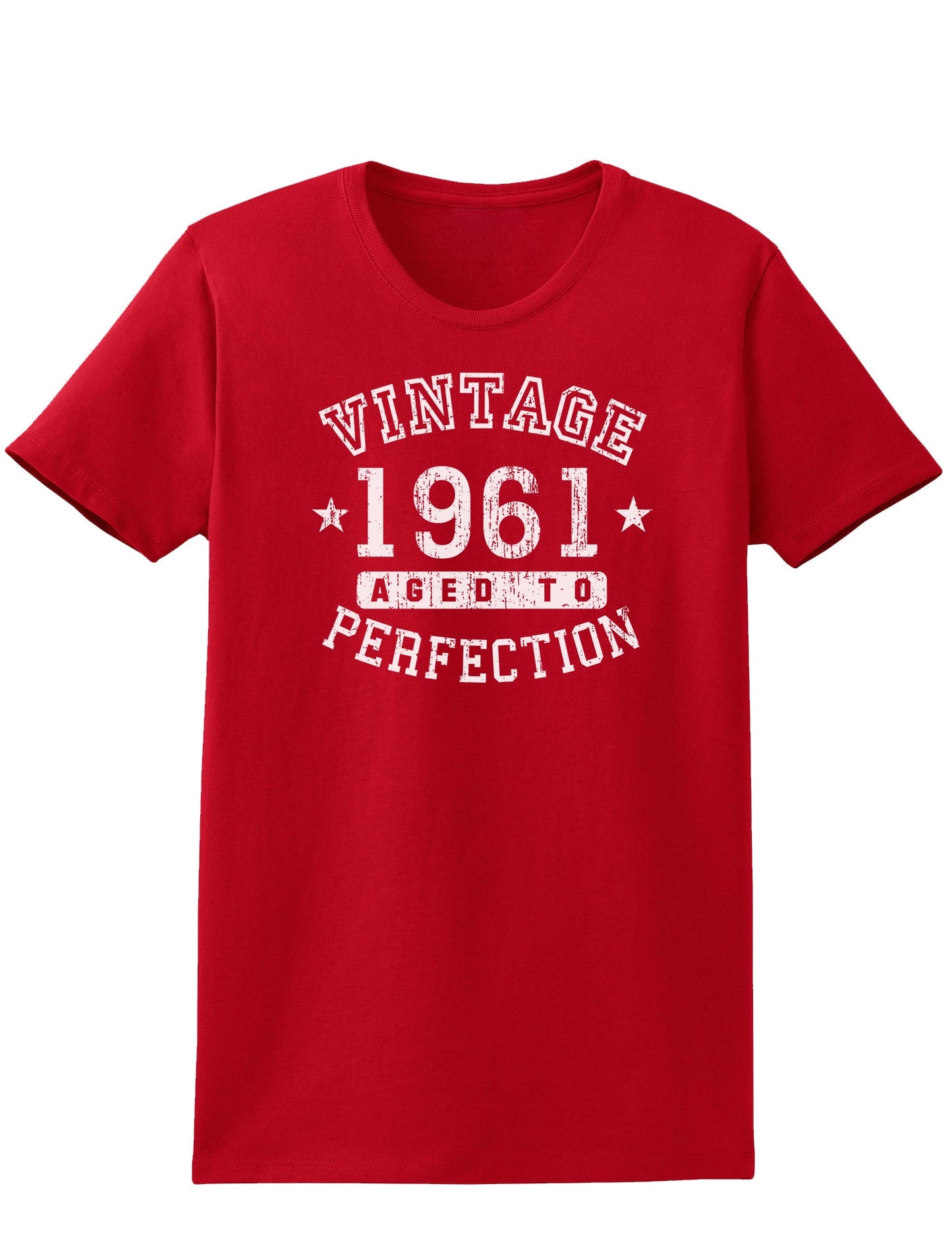 1961 - Vintage Birth Year Womens Dark T-Shirt-TooLoud-Red-X-Small-Davson Sales