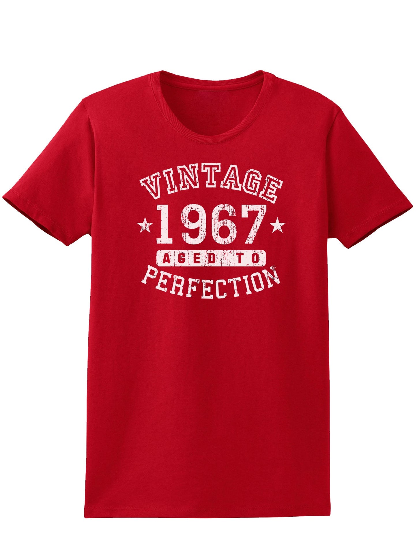 1967 - Vintage Birth Year Womens Dark T-Shirt-TooLoud-Red-X-Small-Davson Sales