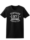 1971 - Vintage Birth Year Womens Dark T-Shirt-TooLoud-Black-X-Small-Davson Sales