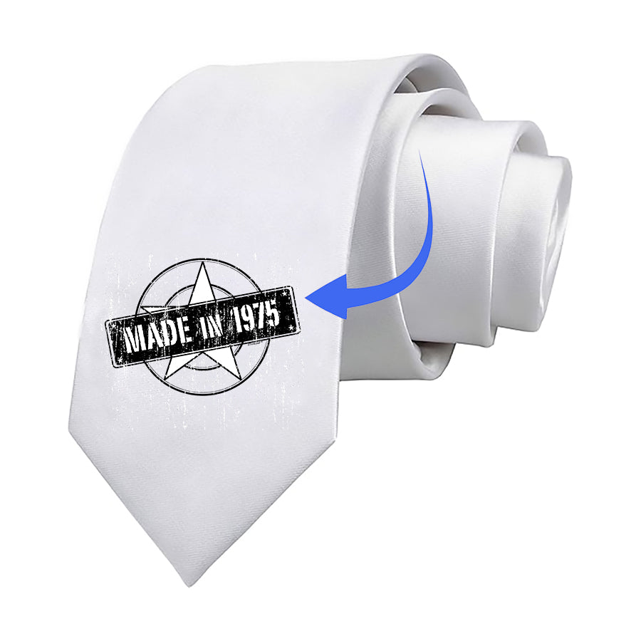 40th Birthday Gift Made in 1979 Printed White Neck Tie by TooLoud