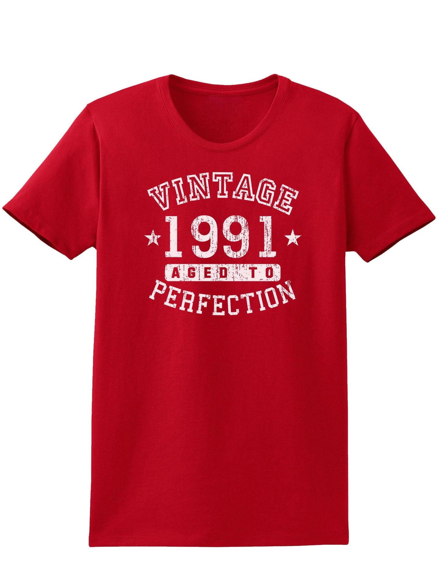 1991 - Vintage Birth Year Womens Dark T-Shirt-TooLoud-Red-X-Small-Davson Sales