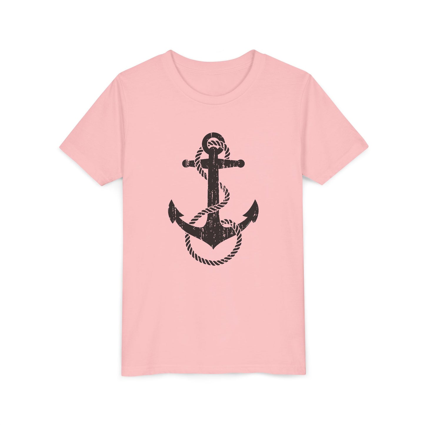 Distressed Nautical Sailor Rope Anchor Children's Youth T-Shirt by TOOLOUD