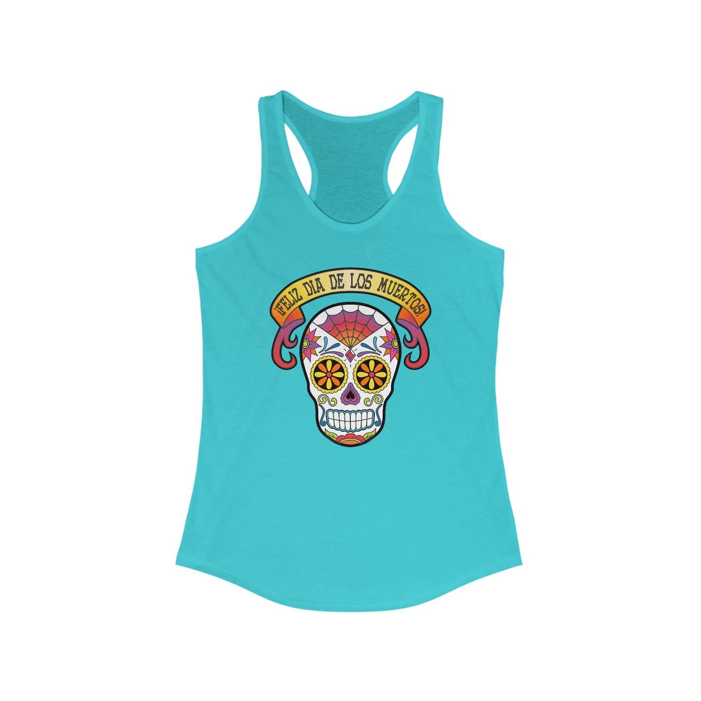Feliz Día de Los Muertos Calavera Women's Racerback Tank Top by TOOLOUD