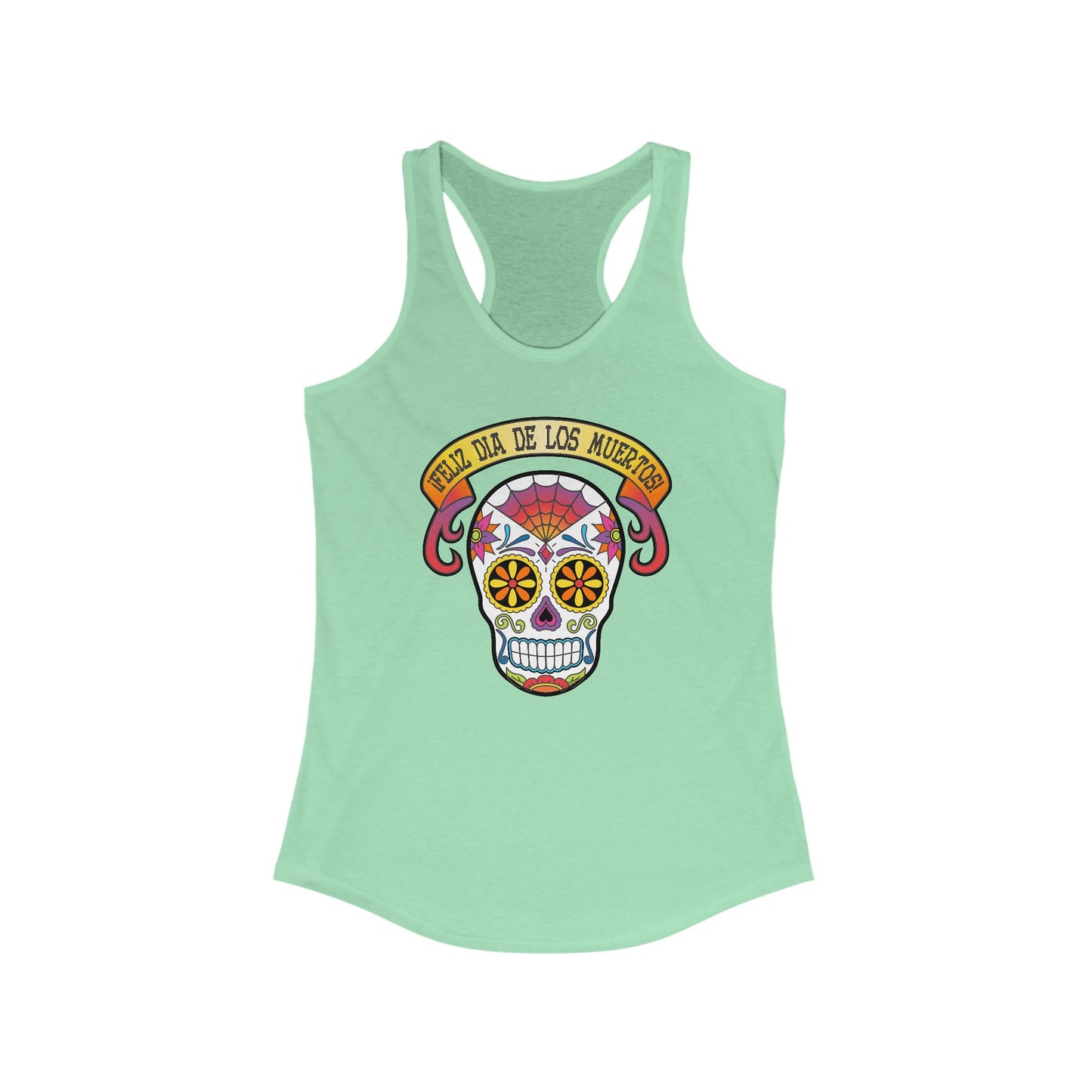 Feliz Día de Los Muertos Calavera Women's Racerback Tank Top by TOOLOUD