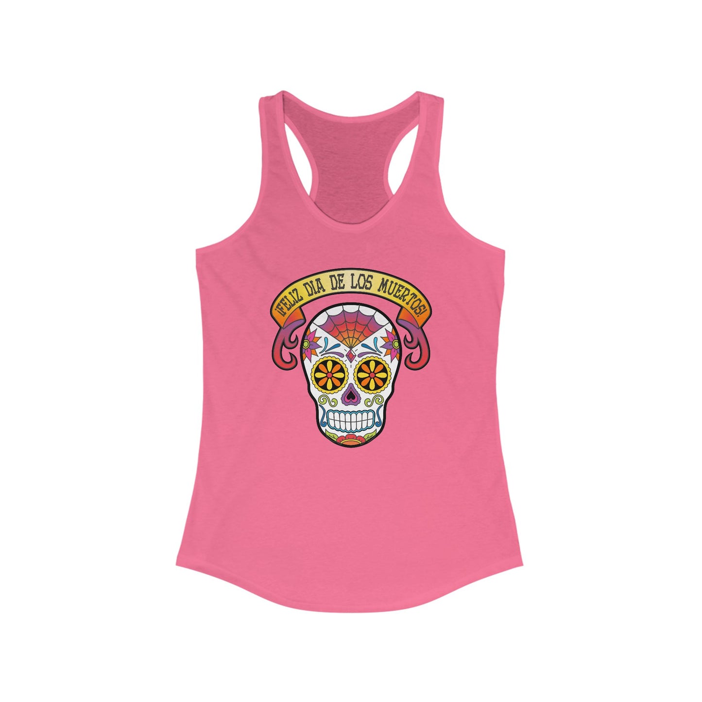 Feliz Día de Los Muertos Calavera Women's Racerback Tank Top by TOOLOUD