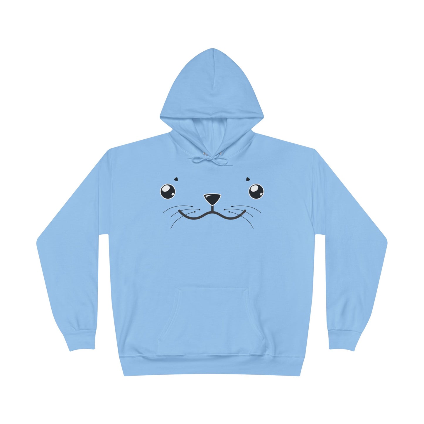 Kyu-T Face - Sealie the Cute Seal Unisex Hoodie Sweatshirt by TOOLOUD