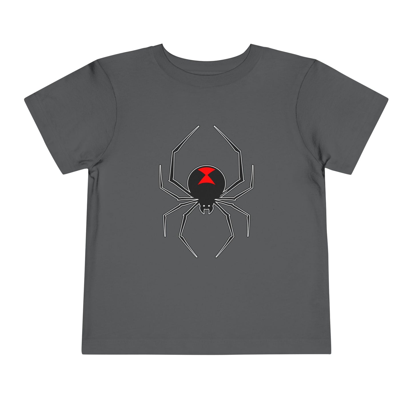 Black Widow Spider Design Toddler Dark T-Shirt by TOOLOUD