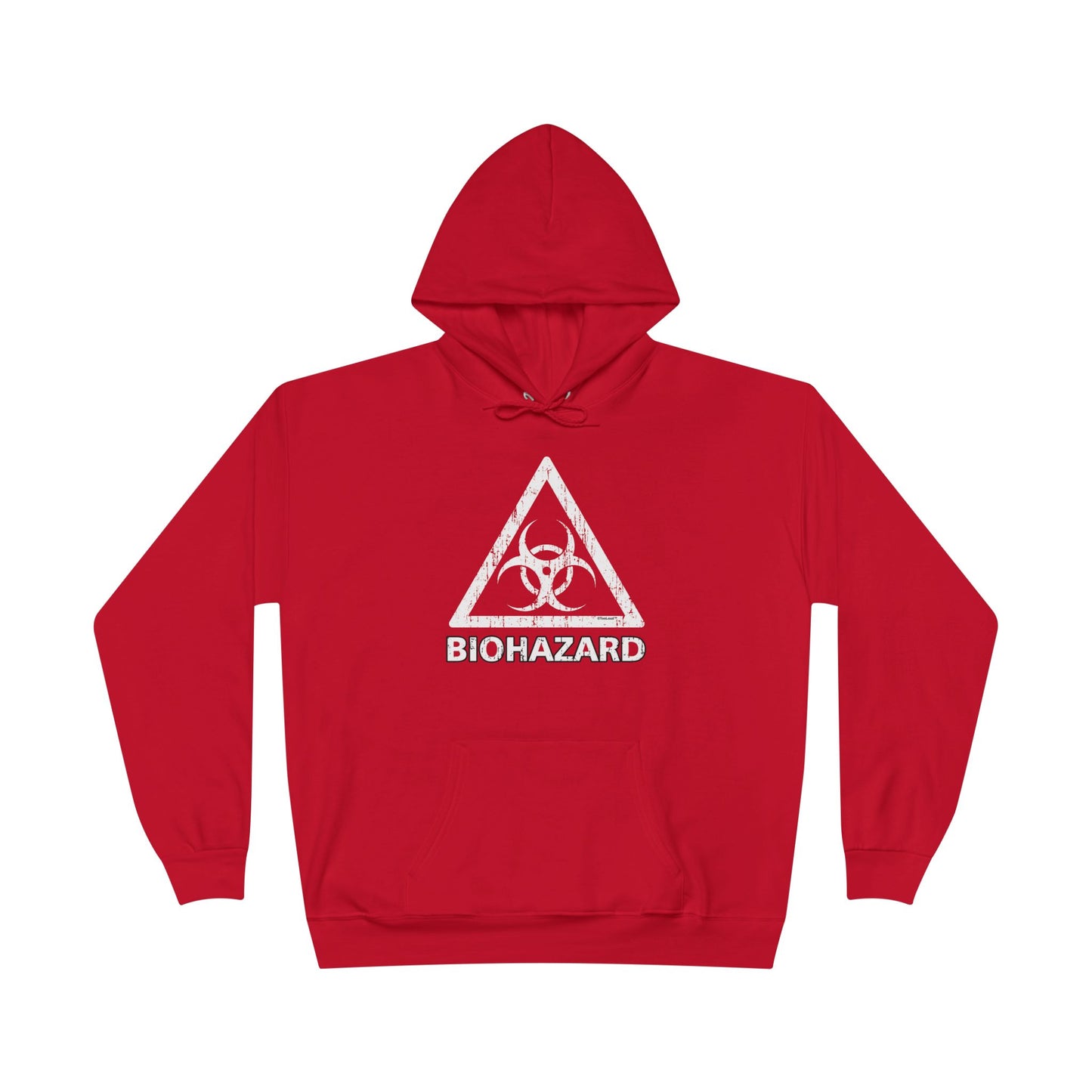 Biohazard Sign Distressed Dark Pullover Hoodie Sweatshirt by TOOLOUD