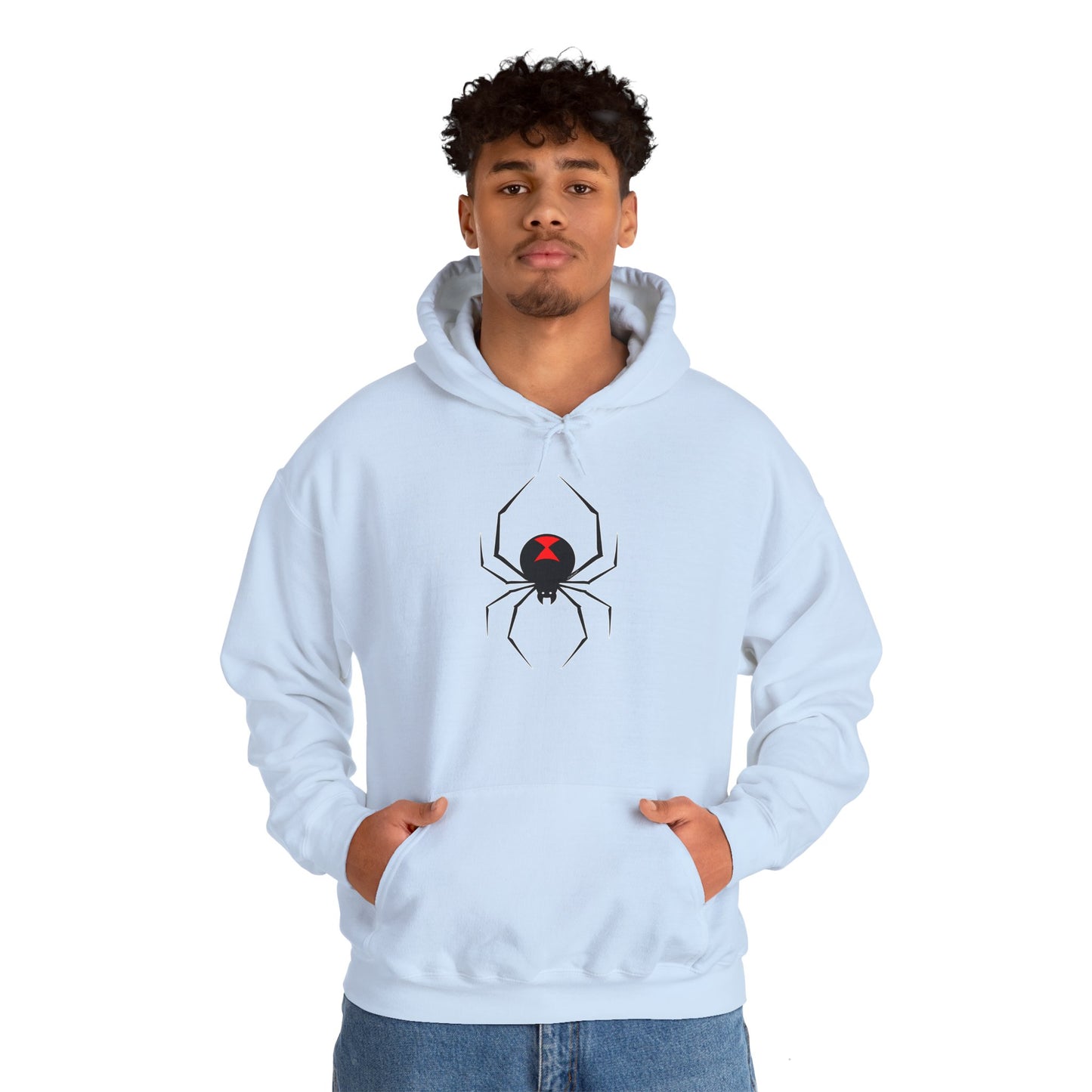TooLoud Black Widow Spider Design Unisex Hoodie Sweatshirt
