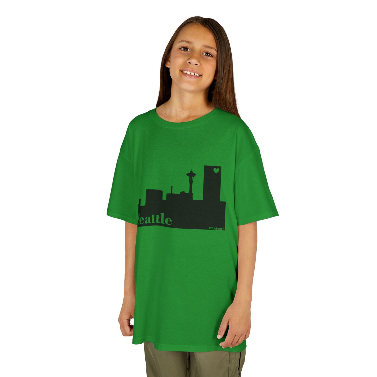 Seattle Skyline with Space Needle Children's T-Shirt by TOOLOUD