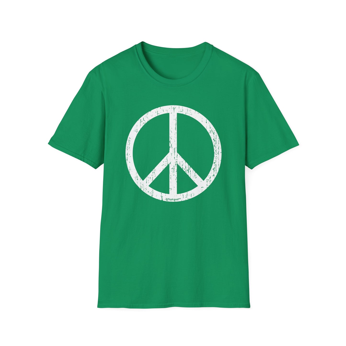 Peace Sign Symbol - Distressed Adult Dark T-Shirt by TOOLOUD