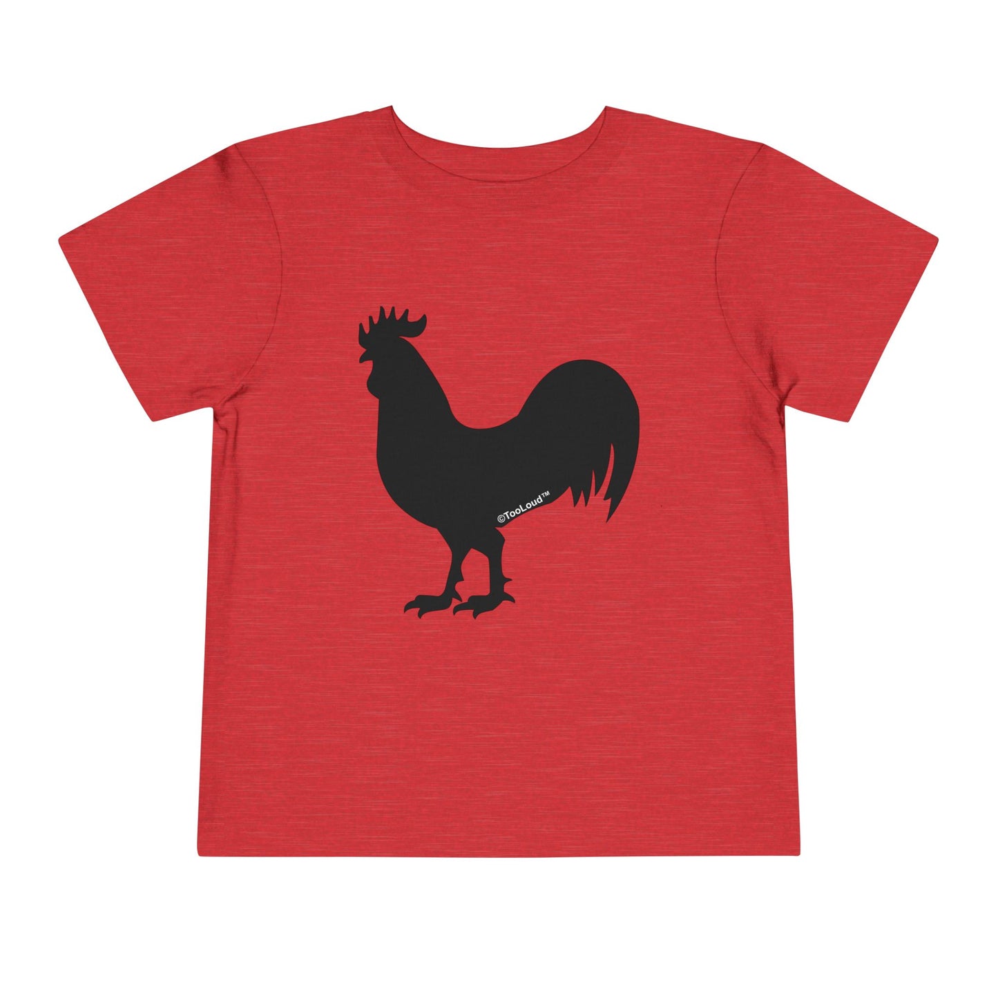 Rooster Silhouette Design Toddler T-Shirt by TOOLOUD