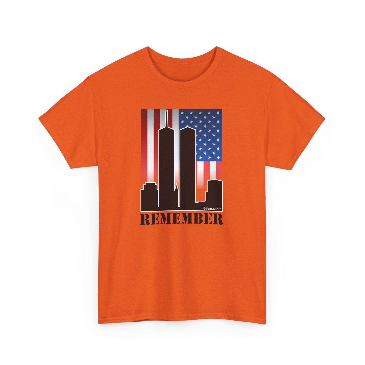 Twin Towers Remember Adult Commemorative T-Shirt "Tribute Collection" by TOOLOUD