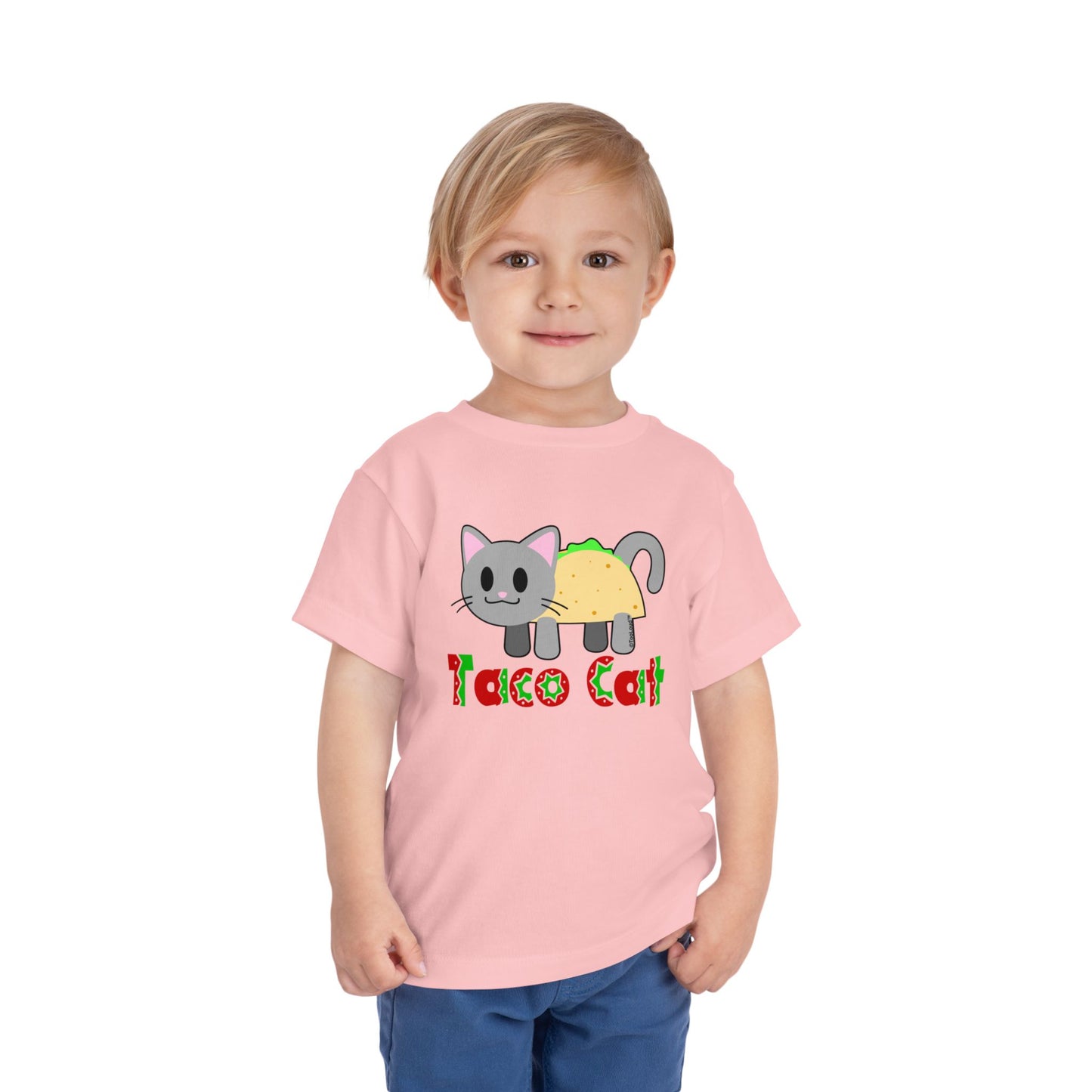 Cute Taco Cat Design Text Toddler T-Shirt by TOOLOUD