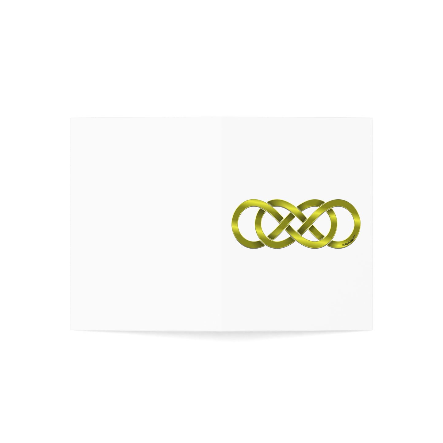TOOLOUD Double Infinity Gold Symbol Fold Blank Greeting Cards Packs of (10, 30, and 50pcs)