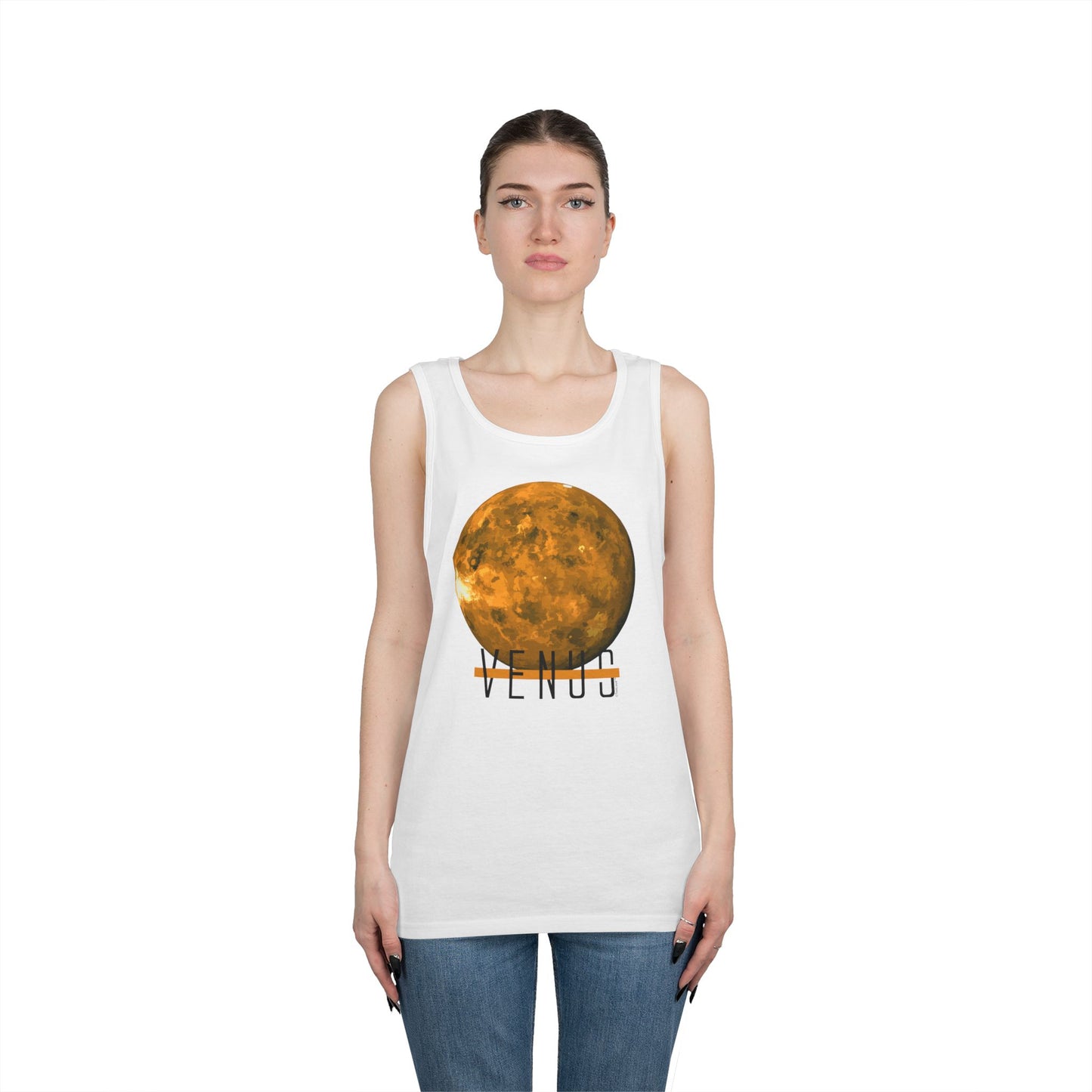 Planet Venus Text Adult Loose Tank Top by TOOLOUD